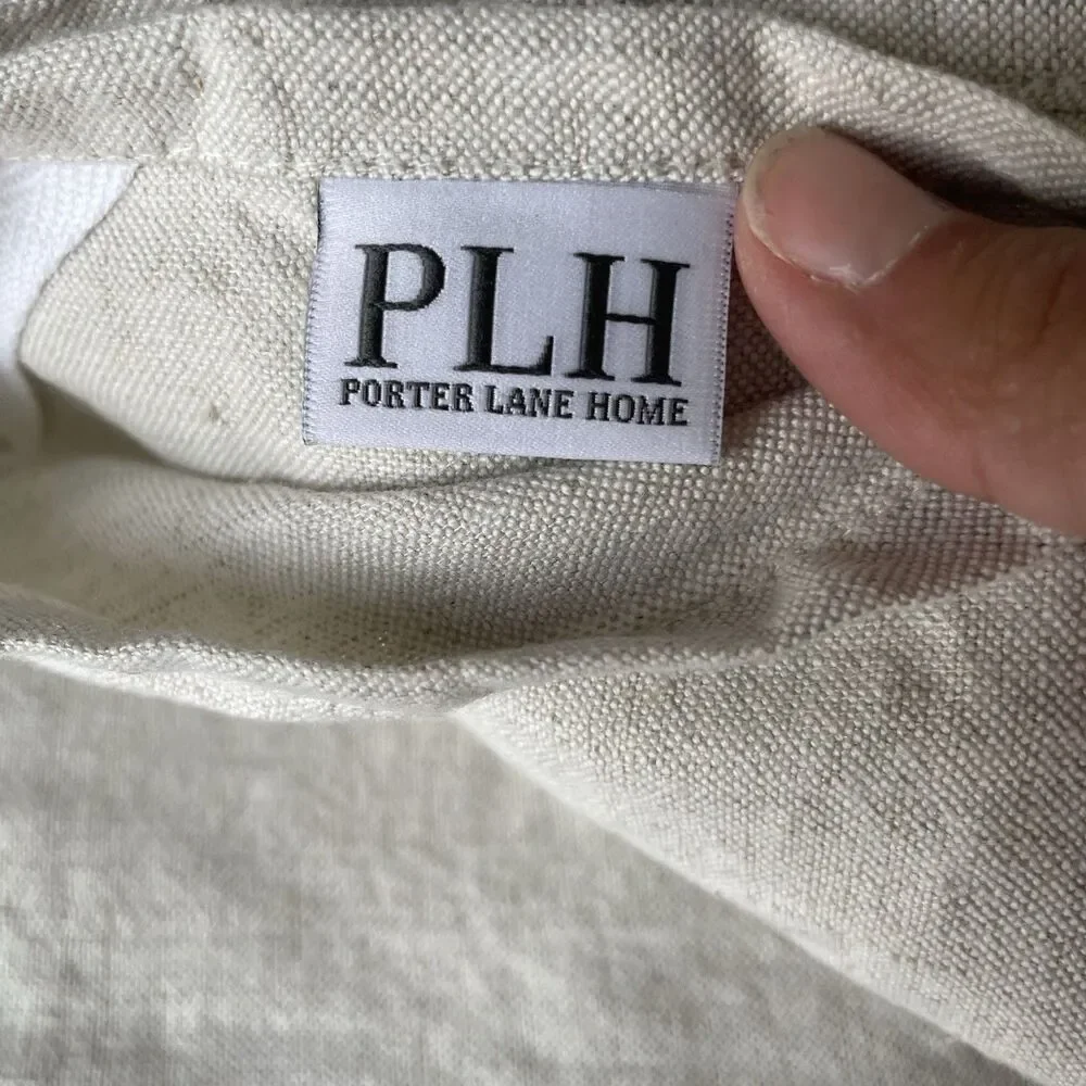 Porter Lane Home Love Poem Quote Dishcloth Kitchen Beige Cotton Linen Blend